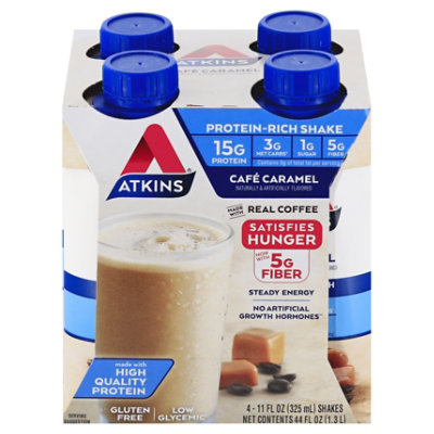 Atkins Ready To Drink Cafe Caramel Latte Iced Coffee - 4-11 Fl. Oz. - Image 3