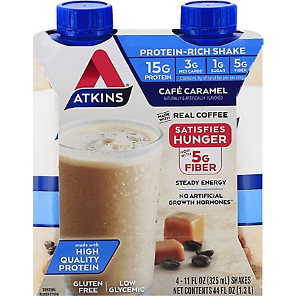 Atkins Ready To Drink Cafe Caramel Latte Iced Coffee - 4-11 Fl. Oz. - Image 2