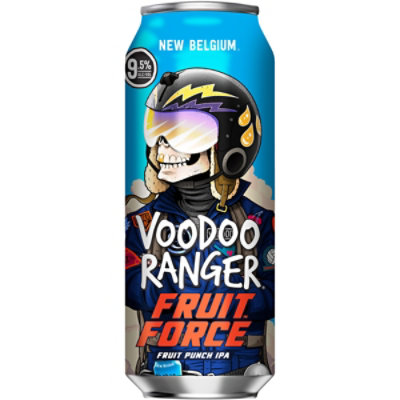 New Belgium Brewing Voodoo Ranger Fruit Force Hazy Punch IPA Beer 9.5% ABV Can - 19.2 Fl. Oz. - Image 2