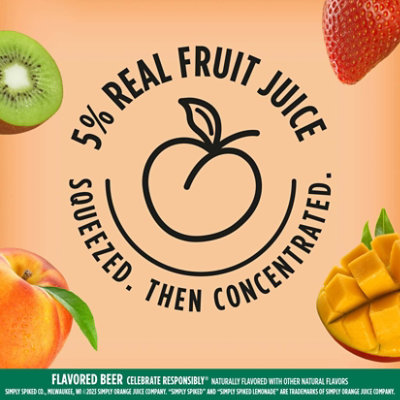 Simply Spiked Peach Variety Pack 5% ABV Cans - 12-12 Fl. Oz. - Image 2