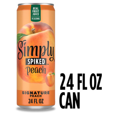 Simply Spiked Signature Peach Beer 5% ABV Cans - 24 Fl. Oz. - Image 1