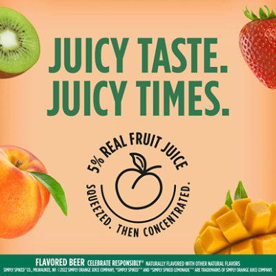 Simply Spiked Signature Peach 5% ABV Cans - 24 Fl. Oz. - Image 2