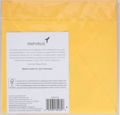 Papyrus Ecomm Watercolor Flower Card - Each - Image 3