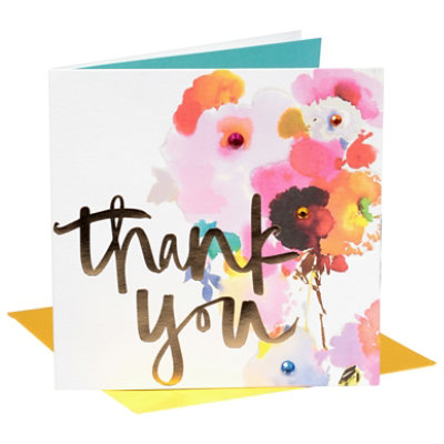Papyrus Ecomm Watercolor Flower Card - Each - Image 1