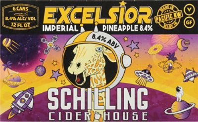 Schilling Ex Imperial Pineapple Cider In Cans - 6-12 Fl. Oz. - Image 4