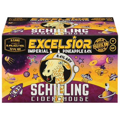 Schilling Ex Imperial Pineapple Cider In Cans - 6-12 Fl. Oz. - Image 1