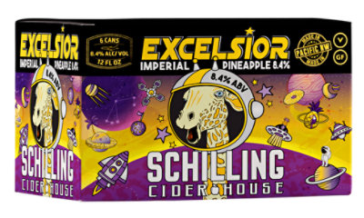 Schilling Ex Imperial Pineapple Cider In Cans - 6-12 Fl. Oz. - Image 1