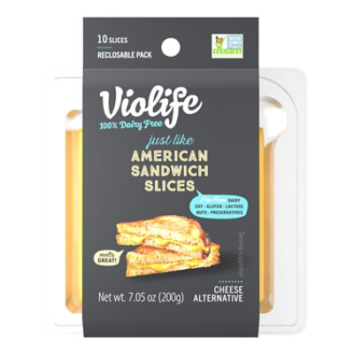Violife Just Like American Cheese Slices Dairy-Free Vegan - 7.05 Oz