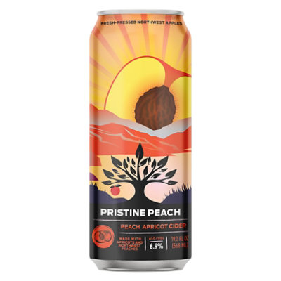 2 Towns Ciderhouse Pristine Peach Cider Single In Can - 19.2 Fl. Oz. - Image 3