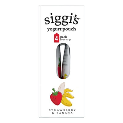 siggi's Strawberry Banana Kids Lowfat Yogurt Pouches - 4-3.5 Oz - Image 4