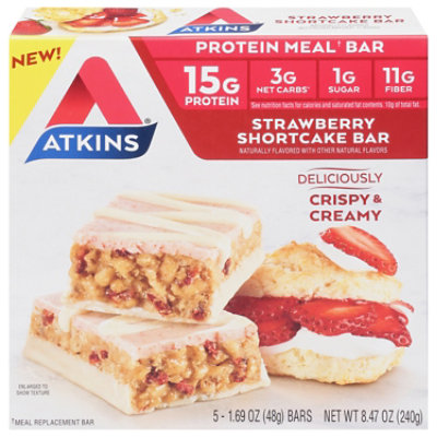 Atkins Strawberry Shortcake Meal Replacement Bar - 8.47 Oz - Image 3