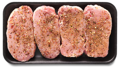 Pork Chops Center Cut Boneless Garlic Medley Seasoning - .5 Lb - Image 1