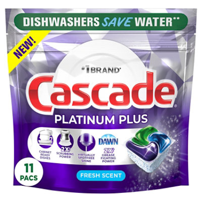 Cascade Platinum Plus Action Pacs Fresh Scent - 11 CT - Image 1