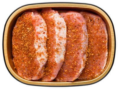 Pork Chops Savory Seasoning Thin Cut - .5 Lb - Image 1