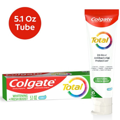 Colgate Total Whitening Fresh Boost Toothpaste 5.1 Oz - 5.1 OZ - Image 1