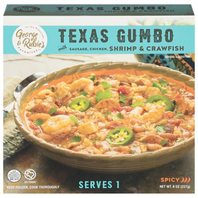 Texas Gumbo With Sausage Chicken Shrimp And Crawfish  8oz Single Serve 1 Unit - EA