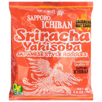 Sapporo Ichiban Sriracha Yakisoba Japanese Style Noodles Bag - 3.6 Oz - Image 2