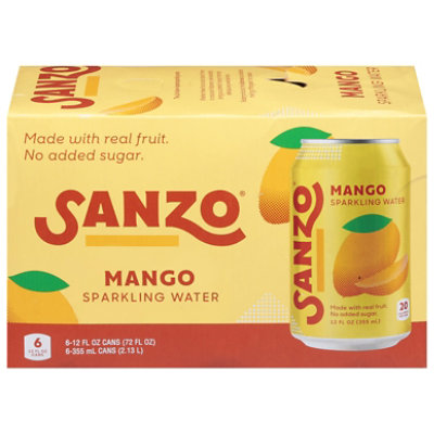 Sanzo Sparkling Water Mango 6 Count - 72 Fl. Oz. - Image 3