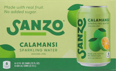 Sanzo Sparkling Water Calamansi 6 Count - 72 Fl. Oz. - Image 6