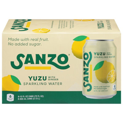 Sanzo Sparkling Water Yuzu 6 Count - 72 Fl. Oz. - Image 3