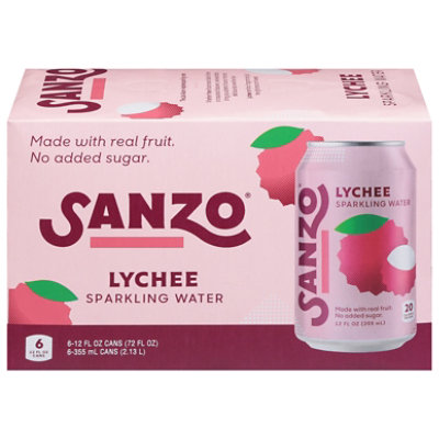 Sanzo Sparkling Water Lychee 6 Count - 72 Fl. Oz. - Image 3