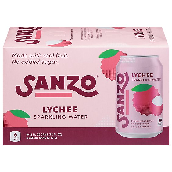 Sanzo Sparkling Water Lychee 6 Count - 72 Fl. Oz. - carrsqc Sanzo Sparkling Water Lychee 6 Count - 72 Fl. Oz. - carrsqc