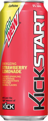 Moutain Dew Kickstart Strawberry Lemonade Sparkling Juice - 16 Fl. Oz. - Image 2