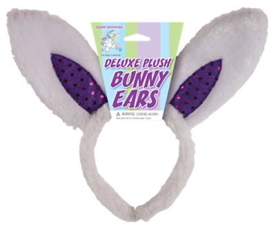 Holiday Deluxe Plush Bunny Ears - Each - Image 1