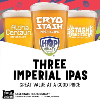 Hop Valley Triple Double Imperial Ipa Variety Pack Beer In Cans - 6-12 Fl. Oz. - Image 2