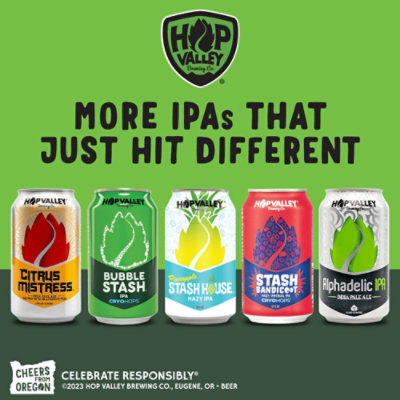 Hop Valley Triple Double Imperial Ipa Variety Pack Beer In Cans - 6-12 Fl. Oz. - Image 3