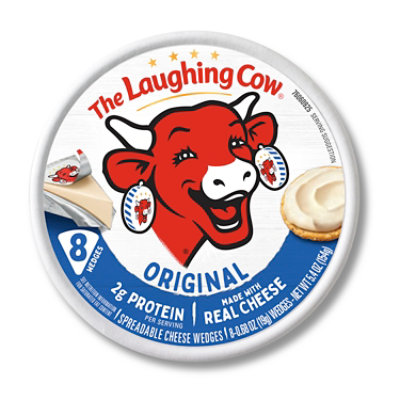 The Laughing Cow Creamy Original Spreadable Cheese Wedges 8 Count - 5.4 Oz