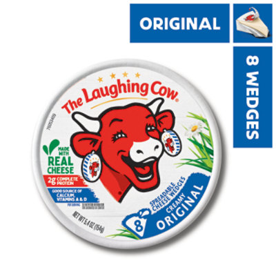 The Laughing Cow Creamy Original Spreadable Cheese Wedges 8 Count - 5.4 Oz - Image 2