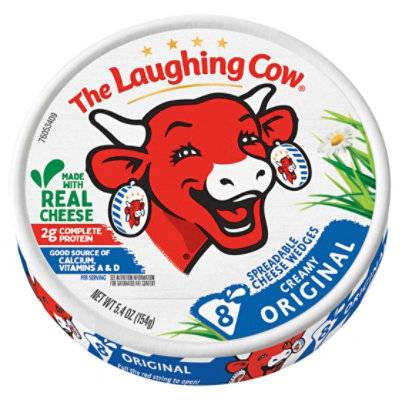 The Laughing Cow Creamy Original Spreadable Cheese Wedges 8 Count - 5.4 Oz - Image 2