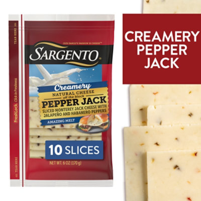 Sargento Creamery Sliced Pepper Jack Natural Cheese - 10 Count - Image 1