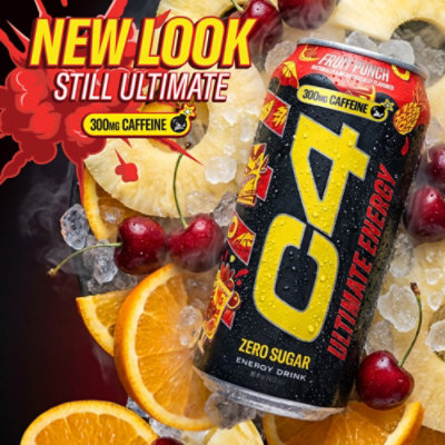 C4 Ultimate Performance Fruit Punch Energy Drink - 16 Fl. Oz. - Image 3