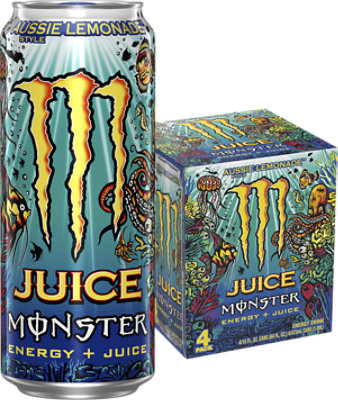 Monster Juice Aussie Lemonade 4-16fz - 4-16 FZ - shaws