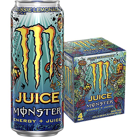 Monster Juice Aussie Lemonade 4-16fz - 4-16 FZ - starmarket Monster Juice Aussie Lemonade 4-16fz - 4-16 FZ - starmarket