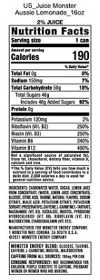 Monster Juice Aussie Lemonade 4-16fz - 4-16 FZ - Image 4