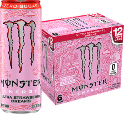 Monster Ultra Strawberry Dreams -  6-12 Oz - Image 2