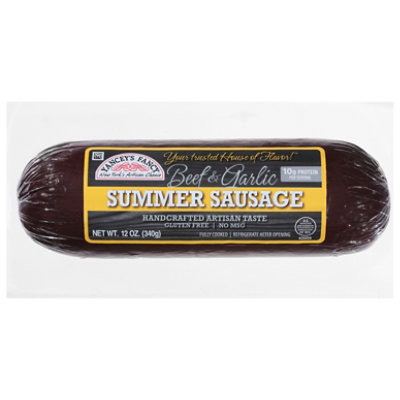 Yanceys Fancy Summer Beef N Garlic Sausage - 12 Oz - Image 1