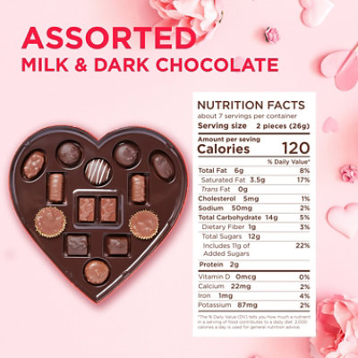 WHITMAN'S SAMPLER Valentine's Cheetah Heart Assorted Milk & Dark Chocolate Gift Box - 6.25 Oz - Image 2