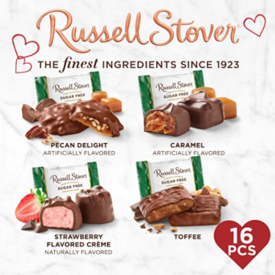 RUSSELL STOVER Valentine's Sugar Free Heart Chocolate Candy Gift Box - 8.3 Oz - Image 2