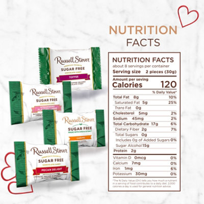 RUSSELL STOVER Valentine's Sugar Free Heart Chocolate Candy Gift Box - 8.3 Oz - Image 3
