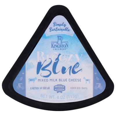 Kingston Creamery Blue Breezy Cheese Wedge - 4 Oz - Image 2