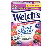 Welch's Berries 'N Cherries Fruit Snacks Pouches - 40-0.8 Oz