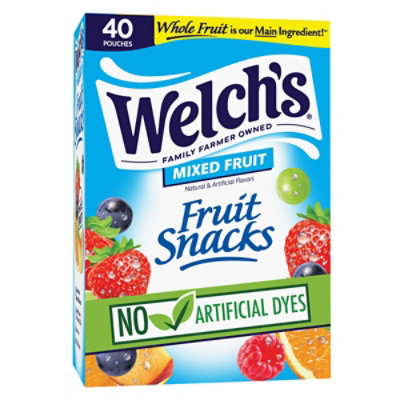 Welch's Mixed Fruit Fruit Snacks Pouches - 40-0.8 Oz
