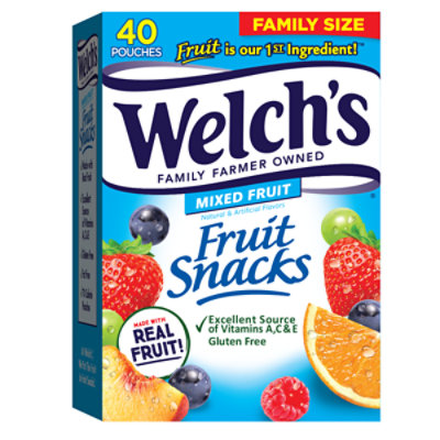 Welchs Mixed Fruit Fruit Snacks Pouches - 40-0.8 Oz - Image 1