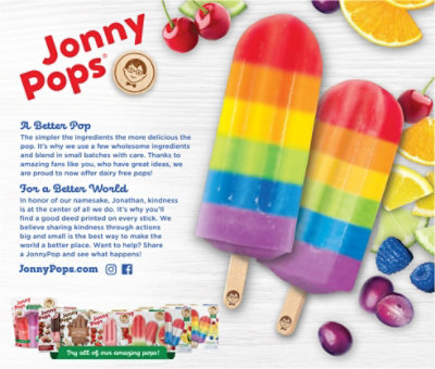 JonnyPops Organic Rainbow Popsicle - 14.8 Fl. Oz. - Image 4