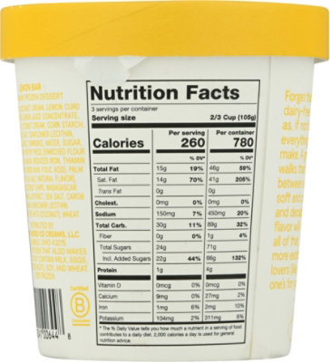 Jeni's Splendid Dairy Free Lemon Bar Ice Creams - 16 Oz - Image 6
