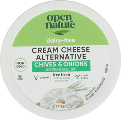 Open Nature Plant Based Cream Cheese Chive 8 Ounce - 8 Oz - Image 1